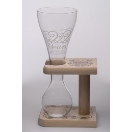 KWAK (VERRE + SOCLE BOIS)